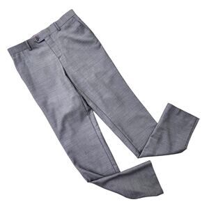 Zanetti Men's Gray Wool Lanificio Zegna Classic Flat Front Suit Pants Size 32R